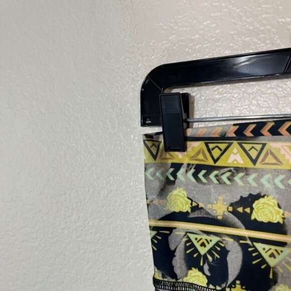 Teeki Leggings Womens Small Yoga Hippie Green Rose Abstract Floral - Picture 2 of 4